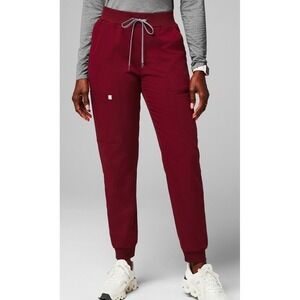 Fabletics Womens Scrub Joggers Burgundy Maroon Cargo Pants G32253977‎ Size S